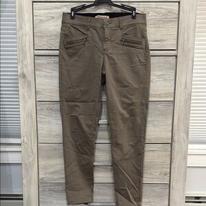 Democracy Taupe Pants with Zipper Details